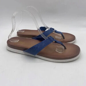 Palms‎ Women's Blue Denim Padded Thong Flip Flop Sandals Size 11 (35)